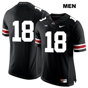 Men's NCAA Ohio State Buckeyes Tate Martell #18 College Stitched No Name Authentic Nike White Number Black Football Jersey RD20P53QZ